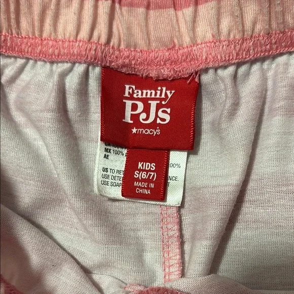 Family Pajamas Pink and White Striped Kids Pajama Set - Picture 2 of 2